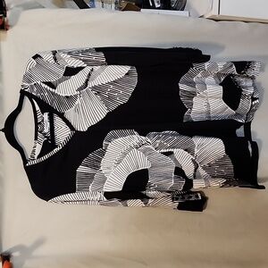 Chico Pima Floral Button Tunic sz 2 (large)